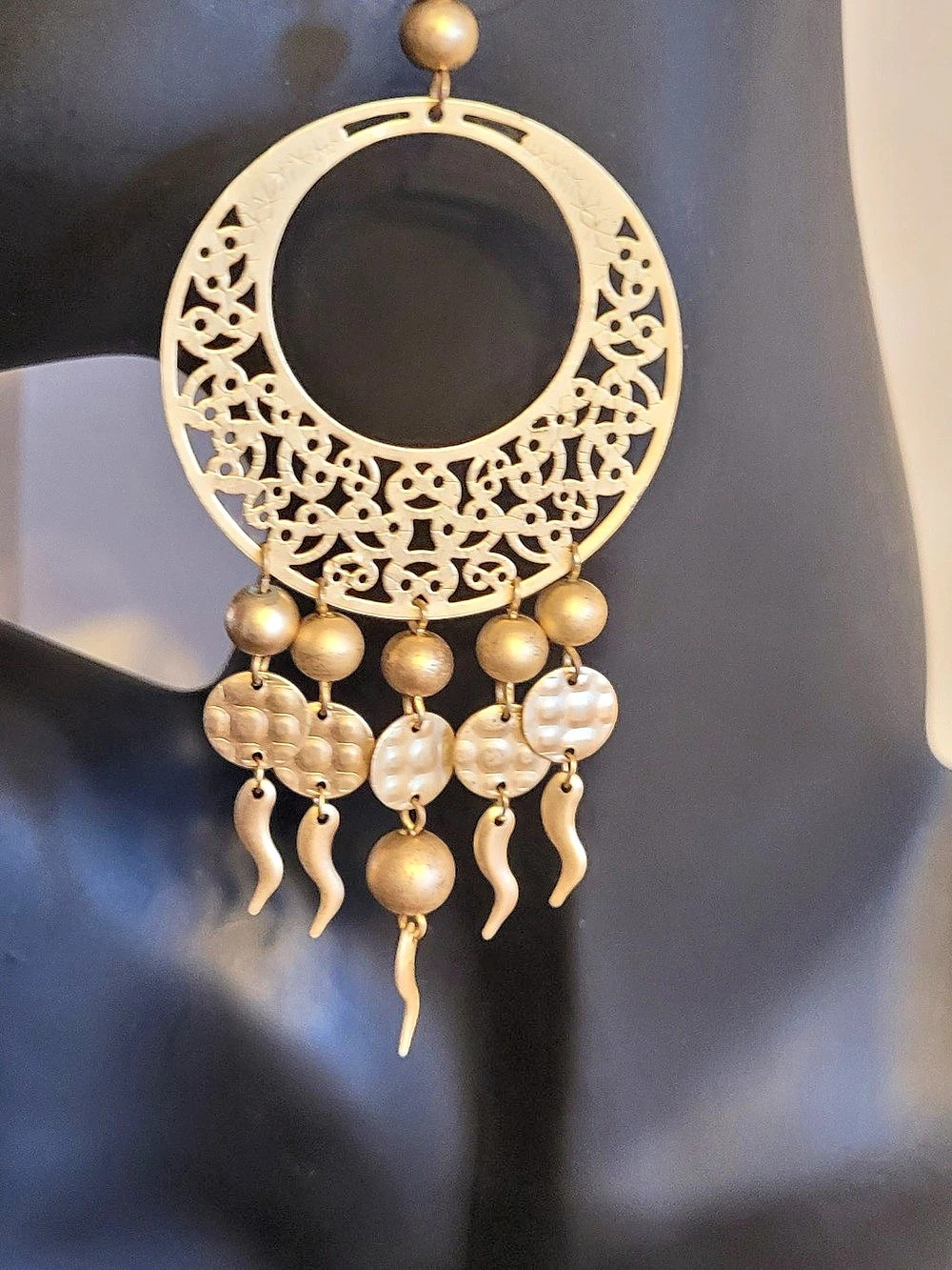 Gold Filigree Statement Earrings